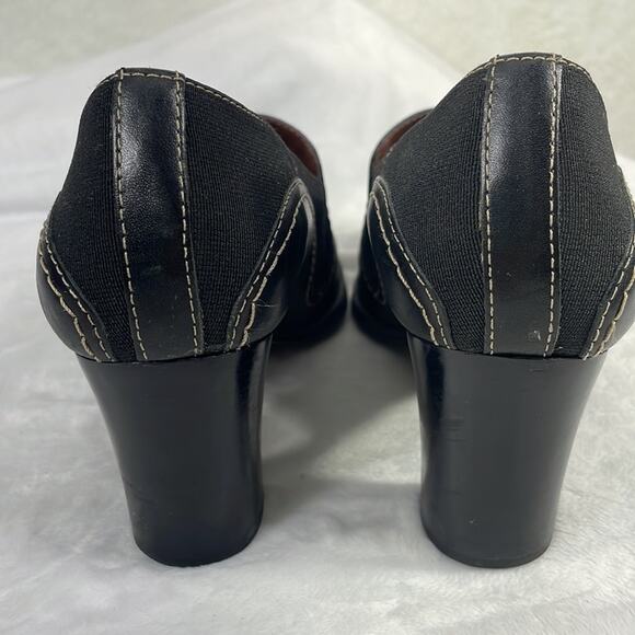 Naturalizer Leather and Flex Chunk Heel Black Shoe Size 6.  Classic and Cute! - Picture 7 of 15